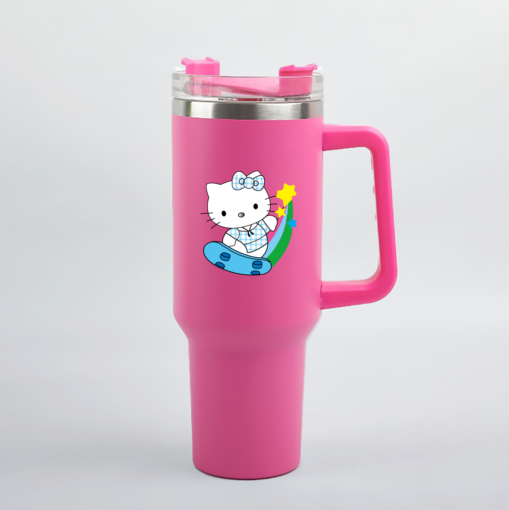 （画像用） Hello Kitty ハローキティ 1200mL車用タンブラー（カラープリント）